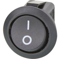 Interrupteur A Bascule 6,5 A 1 Pole, Noir Dimensions 20 Mm De Diametre