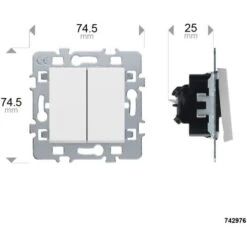 CASUAL MECANISME POUSSOIR + VA ET VIENT BLANC -Douille Soldes Boutiquec 34727875 4