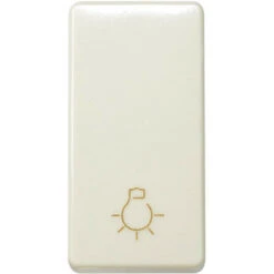 Bouton-Poussoir Simple Étroit Avec Voyant SIMON 27 Play 27151 Ivoire