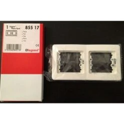 Legrand SAGANE 85517 - Plaque Horizontale 2 Postes Plexo Fjord Blanche