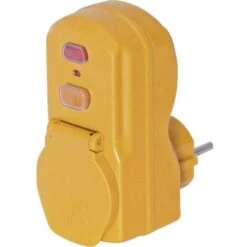 Brennenstuhl 1290631 Connecteur Intermédiaire - Protection Des Personnes Avec PRCD Jaune IP54