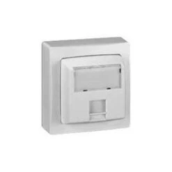 Legrand 086061 - Prise RJ45 Cat.5e FTP 9 Contacts Appareillage Saillie Complet - Blanc