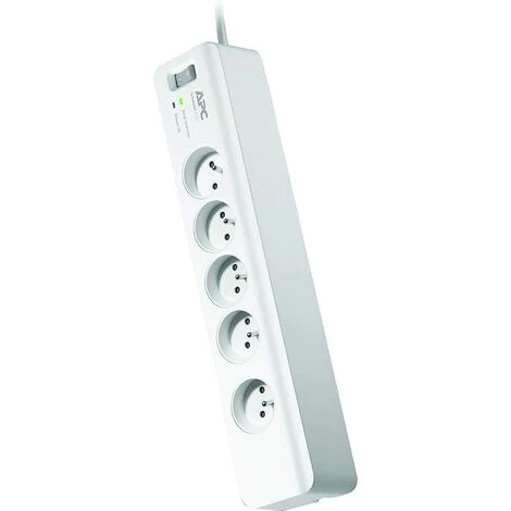 Schneider® Bloc Parafoudre 5 Prises 2P+T (2300W) Blanc - Schneider 1 Schneider® Bloc Parafoudre 5 Prises 2P+T (2300W) Blanc - Schneider