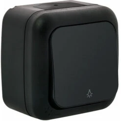 Poussoir étanche Noir - Viko