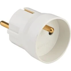 ADAPTATEUR ENTREE FRANCE SORTIE ALLEMAGNE 2P+T 10/16A BLANC
