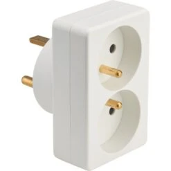 ADAPTATEUR ENTREE 2X2P+T 16A SORTIE 2P+T 20A 4400W BLANC