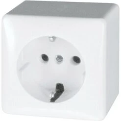 Blass Elektro Steckdose Aufputz 1fach Reinweiß