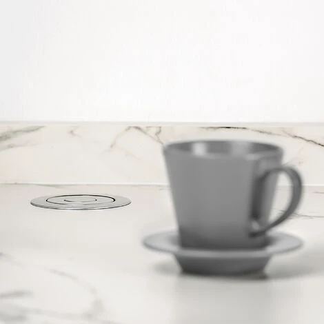 Emuca Tour De 3 Prises Avec 2 Ports USB Vertikal, à Encastrer, Escamotable, Prise Type Schuko, Plastique, Gris Métallisé 3 Emuca Tour De 3 Prises Avec 2 Ports USB Vertikal, à Encastrer, Escamotable, Prise Type Schuko, Plastique, Gris Métallisé – Image 3