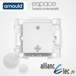 Commande VMC 2 Vitesses Sans Position Arret Blanc Arnould Espace Lumière