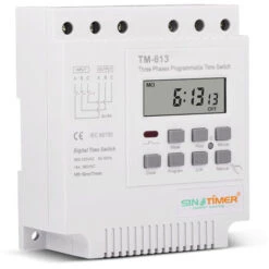 TM-613 Relais Temporisé Programmable 380V / 50-60Hz 16A Relais Hebdomadaire Commutateur De Minuterie De Puissance Interrupteur De Minuterie Triphasé Horloge Numérique Intelligente -Douille Soldes Boutiquec 56198419 4