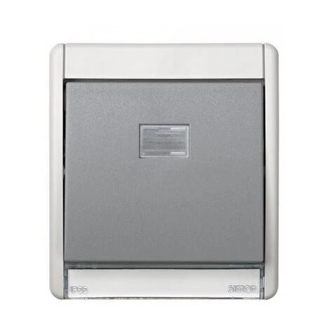 Simon 4400010-035 Cadre Avec Bouton Simple 44 Aqua IP55 1 Simon 4400010-035 Cadre Avec Bouton Simple 44 Aqua IP55