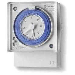 Interrupteur Horaire électromécanique Programme Journalier 1 Contact Inverseur 16A Montage En Façade Type 12.31 Finder 123182300000