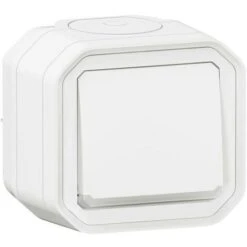 Legrand Poussoir NO Lumineux Plexo Complet Saillie Blanc (069762L)