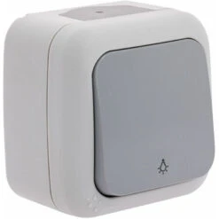 Poussoir étanche Gris - Viko