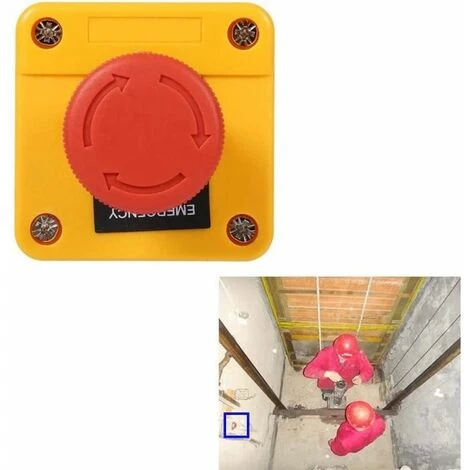 D'arrêt D'urgence Bouton-poussoir Interrupteur De Bouton D'arrêt D'urgence D'ascenseur Avec Boite 4 D'arrêt D'urgence Bouton-poussoir Interrupteur De Bouton D'arrêt D'urgence D'ascenseur Avec Boite – Image 4
