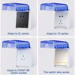 Interrupteur Prise Boîtier étanche, Boîtier étanche Pour Interrupteur Mural 86 Boîtier De Prise étanche, Convient Pour Les Prises De Salle De Bain Accessoire De Salle De Bain Et De Cuisine 95X95X40mm— -Douille Soldes Boutiquec 60019259 5