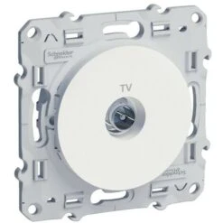 Schneider Electric Prise TV/FM/Sat Odace 1 Entree A Vis Blanc