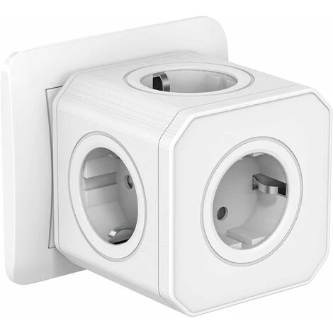 Premier® Multiprise Murale Cube 5 En 1 Avec Protection Contre Les Surcharges&Parasurtenseurs,Multiprise Cube 4000W/16A Avec Porte De Sécurité,Multiprise Electrique Portable Pour Bureau Voyage-Blanc 1 Premier® Multiprise Murale Cube 5 En 1 Avec Protection Contre Les Surcharges&Parasurtenseurs,Multiprise Cube 4000W/16A Avec Porte De Sécurité,Multiprise Electrique Portable Pour Bureau Voyage-Blanc