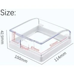 Déstockage Lot De 2 Boîtes étanches Universelles Pour Prise De Courant, 86 Types De Prise Interrupteur Mural Boîte Panneau Avant, Boîtier étanche En Plastique (transparent) -Douille Soldes Boutiquec 60739763 2