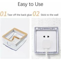 Déstockage Lot De 2 Boîtes étanches Universelles Pour Prise De Courant, 86 Types De Prise Interrupteur Mural Boîte Panneau Avant, Boîtier étanche En Plastique (transparent) -Douille Soldes Boutiquec 60739763 4