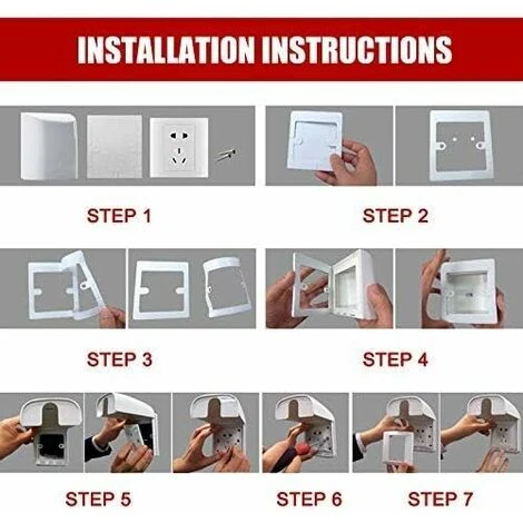 Déstockage Boîtier étanche En Plastique Pour Interrupteur Mural, Sonnette De Porte, Couvercle Rabattable Pour La Maison (blanc) 5 Déstockage Boîtier étanche En Plastique Pour Interrupteur Mural, Sonnette De Porte, Couvercle Rabattable Pour La Maison (blanc) – Image 5