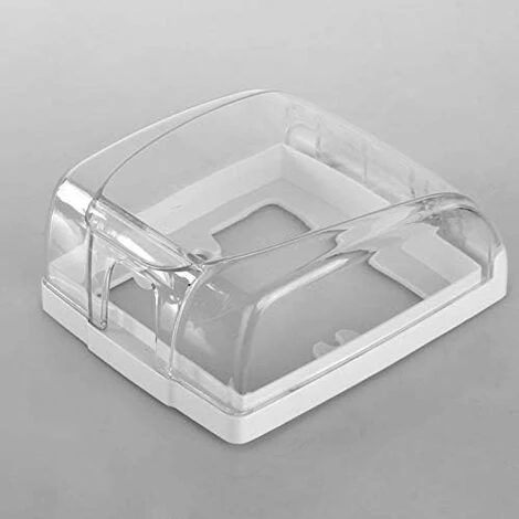 Déstockage Boîtier étanche En Plastique Pour Interrupteur Mural, Sonnette De Porte, Couvercle à Rabat Pour La Maison (transparent) 2 Déstockage Boîtier étanche En Plastique Pour Interrupteur Mural, Sonnette De Porte, Couvercle à Rabat Pour La Maison (transparent) – Image 2