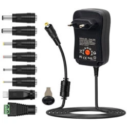 Adaptateur D'alimentation Universel AC Vers DC 30W Avec Port USB 5V 2,1A, Chargeur D'alimentation Enfichable AC Tension De Sortie Réglable 3V à 12V Avec 8 Adaptateurs DC Pour L'électronique Domestique