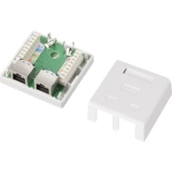 Prise Réseau Montage Apparent (en Saillie) CAT 6 2 Ports Renkforce KSV-ND20 Blanc 7 Prise Réseau Montage Apparent (en Saillie) CAT 6 2 Ports Renkforce KSV-ND20 Blanc -Douille Soldes Boutiquec 6186873 4