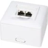 Prise Réseau Montage Apparent (en Saillie) CAT 6 2 Ports LogiLink NP0039A Blanc
