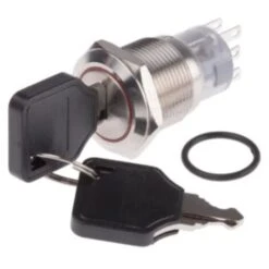 Interrupteur à Clé RS PRO - 3 Positions - Bipolaire à Deux Directions