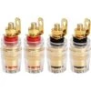 Connecteur De Prise Banane Pour Borne De Haut-parleur Amplificateur Plaque Murale（4 Pièces 4 Mm）LO-Ron