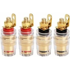 Connecteur De Prise Banane Pour Borne De Haut-parleur Amplificateur Plaque Murale（4 Pièces 4 Mm）LO-Ron