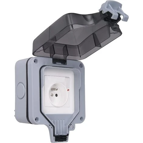 Prise Étanche IP66, Prise Etanche Extérieure Murale, Boîtier De Prise Murale Étanche à La Poussière Pour Intérieur Et Extérieur (Avec Interrupteur, B) 2 Prise Étanche IP66, Prise Etanche Extérieure Murale, Boîtier De Prise Murale Étanche à La Poussière Pour Intérieur Et Extérieur (Avec Interrupteur, B) – Image 2