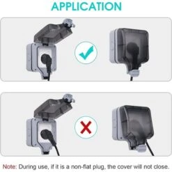 Prise Étanche IP66, Prise Etanche Extérieure Murale, Boîtier De Prise Murale Étanche à La Poussière Pour Intérieur Et Extérieur (Avec Interrupteur, B) 9 Prise Étanche IP66, Prise Etanche Extérieure Murale, Boîtier De Prise Murale Étanche à La Poussière Pour Intérieur Et Extérieur (Avec Interrupteur, B) -Douille Soldes Boutiquec 64032214 5