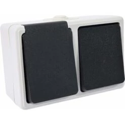 Prise 16A+T + Interrupteur Va Et Vient Etanche IP44 NF [Classe énergétique A]