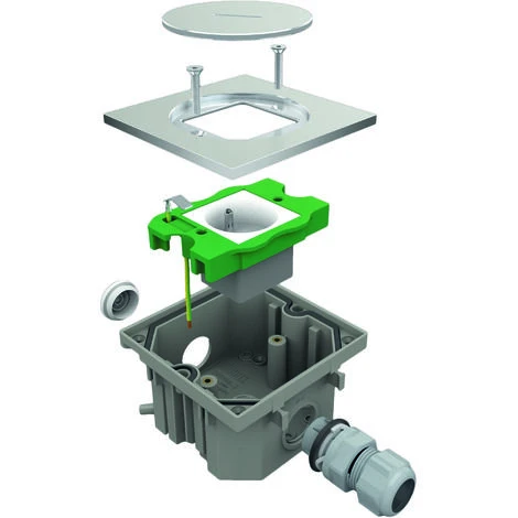 Prise De Sol étanche (IP67) Inox Pour Béton Avec Visserie Et Cadre 1 Prise De Sol étanche (IP67) Inox Pour Béton Avec Visserie Et Cadre