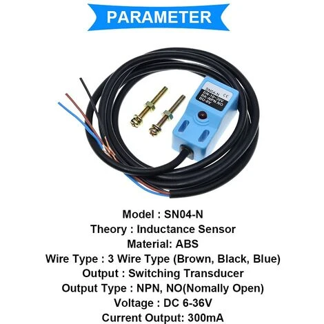 2PCS DC 6-36V Interrupteur De Capteur De Proximité Inductif SN04-N 300mA 4mm Capteur De Nivellement Automatique NPN NO Interrupteur De Proximité à Trois Fils 5 2PCS DC 6-36V Interrupteur De Capteur De Proximité Inductif SN04-N 300mA 4mm Capteur De Nivellement Automatique NPN NO Interrupteur De Proximité à Trois Fils – Image 5