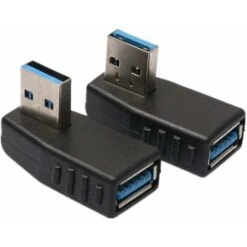 Déstockage Adaptateur USB 3.0 [2 Pièces], Adaptateur D'angle USB 3.0, Connecteur D'angle USB, Y Compris Les Adaptateurs D'angle Gauche Et Droit. -Douille Soldes Boutiquec 69250637 4