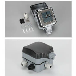 ELLE IP66 Extérieur étanche Aux éclaboussures Boîtier Enfichable Simple Rangée étanche à La Pluie Prise Extérieure étanche, Deux Trou -Douille Soldes Boutiquec 69291086 4