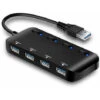 Hub Usb 3.0 Multiprise, Multi 4 Ports Usb Multiple Ultra Fin Avec Voyants De Commutateurs D Alimentation Individuels