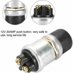 Bouton Poussoir De Démarrage 12v, 2Pin 12V 20A Interrupteur étanche Bouton Poussoir Interrupteur Klaxon Interrupteur Robuste Pour Interrupteur De Voiture Cisea -Douille Soldes Boutiquec 72741897 4
