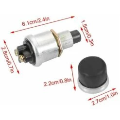 Bouton Poussoir De Démarrage 12v, 2Pin 12V 20A Interrupteur étanche Bouton Poussoir Interrupteur Klaxon Interrupteur Robuste Pour Interrupteur De Voiture Cisea -Douille Soldes Boutiquec 72741897 5