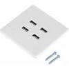 MSBD Prise Murale 110250V, 4 Ports USB DC 5V (blanc)