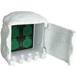 4 Prises De Jardin étanches Résine Blanc VidaXL