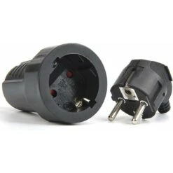 1 Prise One Thing Aqua Black Femelle Avec 1 Prise Mâle 220 V, Prise De Terre, Prise Tertiaire Noire, Idéale Pour Les Sites Commerciaux Extérieurs -Douille Soldes Boutiquec 73760867 5