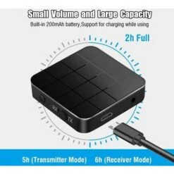 Récepteur Adaptateur Bluetooth 5.0 Monobloc, 2 En 1 Mini Adaptateur Bluetooth Portable 3,5 Mm Compatible HD Audio AUX Faible Latence Pour PC, TV, Smartphone, Tablette, Système Audio De Voiture BF -Douille Soldes Boutiquec 75022579 3