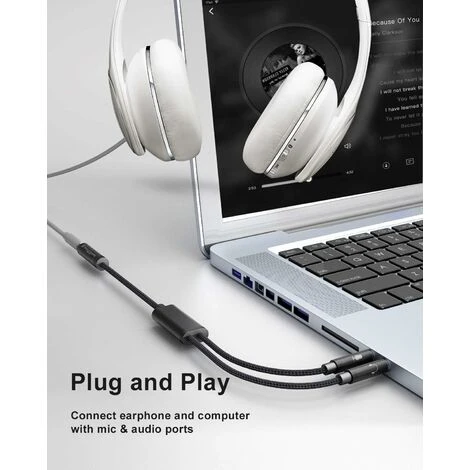 Adaptateur De Prise Audio Stéréo Monobloc Mini Câble De Prise Audio Câble Adaptateur De Prise Audio Stéréo Mâle à Femelle De 3,5 Mm (30 Cm) BF 2 Adaptateur De Prise Audio Stéréo Monobloc Mini Câble De Prise Audio Câble Adaptateur De Prise Audio Stéréo Mâle à Femelle De 3,5 Mm (30 Cm) BF – Image 2