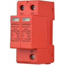 Dispositif De Protection Contre Les Surtensions Cc 1000V 2P 40KA Parafoudre Photovoltaïque PV Tonnerre Protecteur Disjoncteur Installation Sur Rail DIN