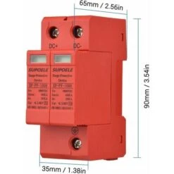 Dispositif De Protection Contre Les Surtensions Cc 1000V 2P 40KA Parafoudre Photovoltaïque PV Tonnerre Protecteur Disjoncteur Installation Sur Rail DIN -Douille Soldes Boutiquec 76523682 4