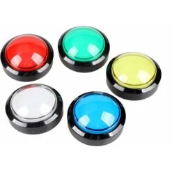 5x Nouveau 60mm En Forme De Dôme LED Boutons-poussoirs Lumineux Pour Jeux De Machine à Sous Arcade